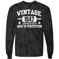 1942 Vintage Aged To Perfection Birthday Gift Tie-Dye Long Sleeve Shirt