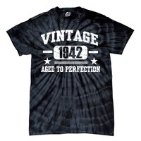 1942 Vintage Aged To Perfection Birthday Gift Tie-Dye T-Shirt