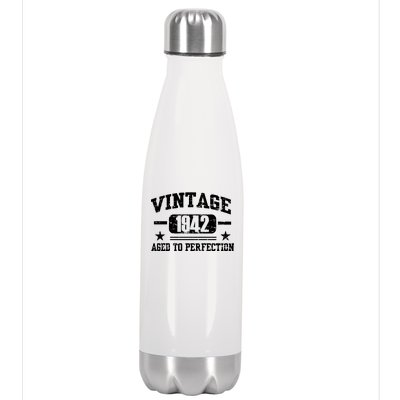 1942 Vintage Aged To Perfection Birthday Gift Stainless Steel Insulated Water Bottle