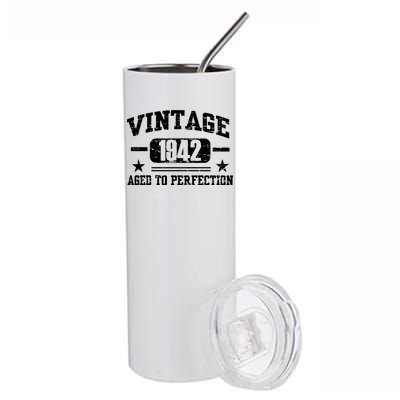 1942 Vintage Aged To Perfection Birthday Gift Stainless Steel Tumbler