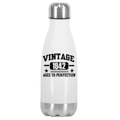 1942 Vintage Aged To Perfection Birthday Gift Stainless Steel Insulated Water Bottle