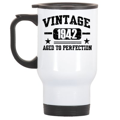 1942 Vintage Aged To Perfection Birthday Gift Stainless Steel Travel Mug