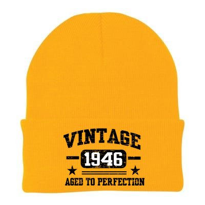 1946 Vintage Aged To Perfection Birthday Gift Knit Cap Winter Beanie