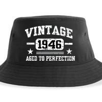 1946 Vintage Aged To Perfection Birthday Gift Sustainable Bucket Hat