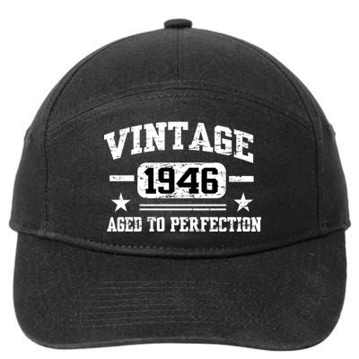 1946 Vintage Aged To Perfection Birthday Gift 7-Panel Snapback Hat