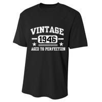 1946 Vintage Aged To Perfection Birthday Gift Performance Sprint T-Shirt