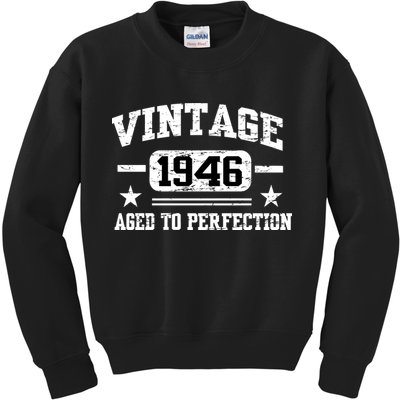 1946 Vintage Aged To Perfection Birthday Gift Kids Sweatshirt