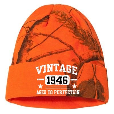 1946 Vintage Aged To Perfection Birthday Gift Kati Licensed 12" Camo Beanie