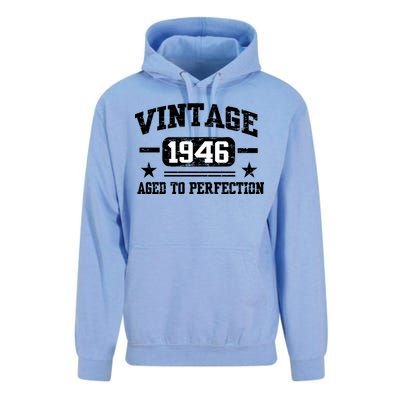 1946 Vintage Aged To Perfection Birthday Gift Unisex Surf Hoodie