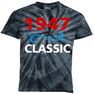 1947 Classic Birthday Gift Kids Tie-Dye T-Shirt