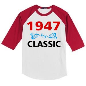 1947 Classic Birthday Gift Kids Colorblock Raglan Jersey