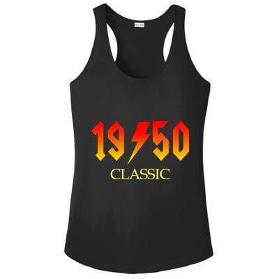 1950 Classic Rock 70th Birthday Ladies PosiCharge Competitor Racerback Tank