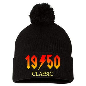 1950 Classic Rock 70th Birthday Pom Pom 12in Knit Beanie