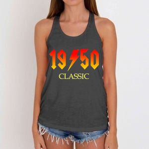 1950 Classic Rock 70th Birthday Women's Knotted Racerback Tank