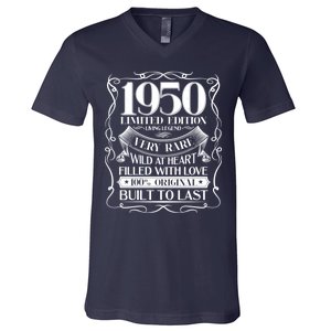 1950 Rare Limited Edition Legend 70th Birthday V-Neck T-Shirt