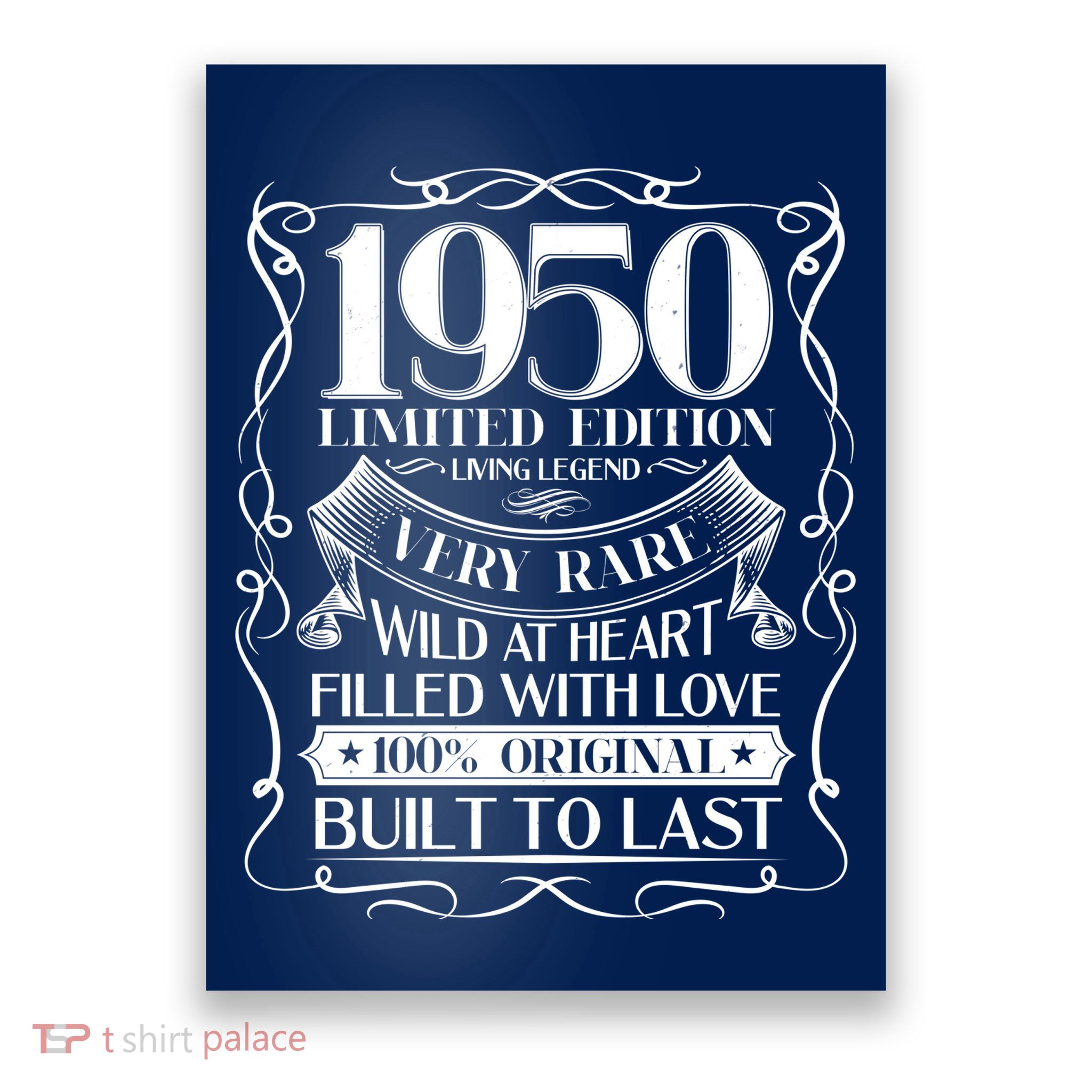 1950 Rare Limited Edition Legend 70th Birthday Poster