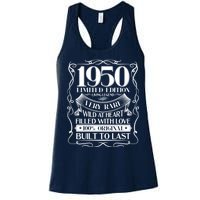 1950 Rare Limited Edition Legend 70th Birthday Women's Racerback Tank