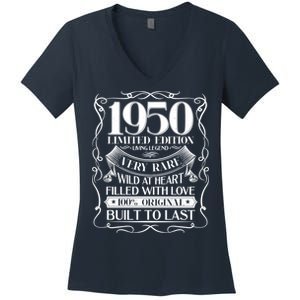 1950 Rare Limited Edition Legend 70th Birthday Women's V-Neck T-Shirt