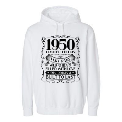 1950 Rare Limited Edition Legend 70th Birthday Garment-Dyed Fleece Hoodie