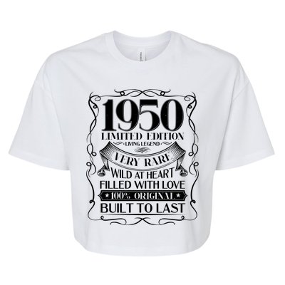 1950 Rare Limited Edition Legend 70th Birthday Bella+Canvas Jersey Crop Tee