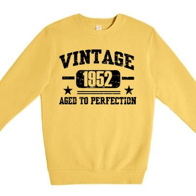 1952 Vintage Aged To Perfection Birthday Gift Premium Crewneck Sweatshirt