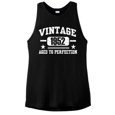 1952 Vintage Aged To Perfection Birthday Gift Ladies PosiCharge Tri-Blend Wicking Tank