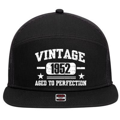1952 Vintage Aged To Perfection Birthday Gift 7 Panel Mesh Trucker Snapback Hat