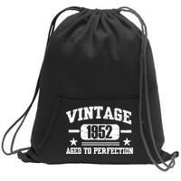 1952 Vintage Aged To Perfection Birthday Gift Sweatshirt Cinch Pack Bag