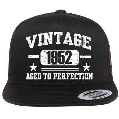 1952 Vintage Aged To Perfection Birthday Gift Flatbill Hat
