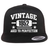 1952 Vintage Aged To Perfection Birthday Gift Flat Bill Trucker Hat