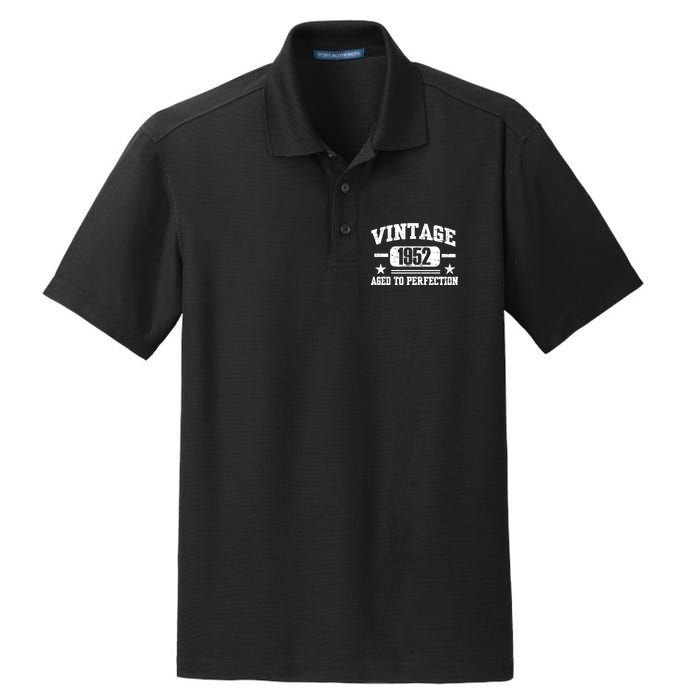 1952 Vintage Aged To Perfection Birthday Gift Dry Zone Grid Polo