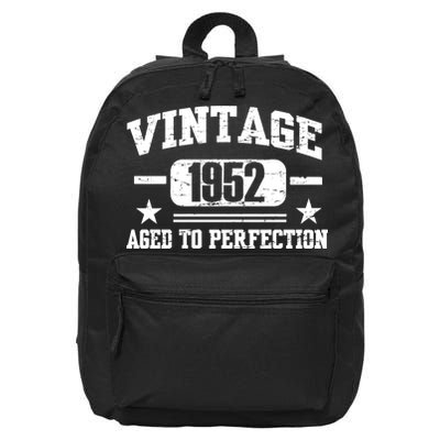 1952 Vintage Aged To Perfection Birthday Gift 16 in Basic Backpack