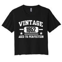 1952 Vintage Aged To Perfection Birthday Gift Women's Crop Top Tee