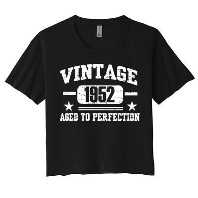 1952 Vintage Aged To Perfection Birthday Gift Women's Crop Top Tee