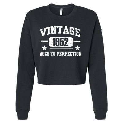 1952 Vintage Aged To Perfection Birthday Gift Cropped Pullover Crew