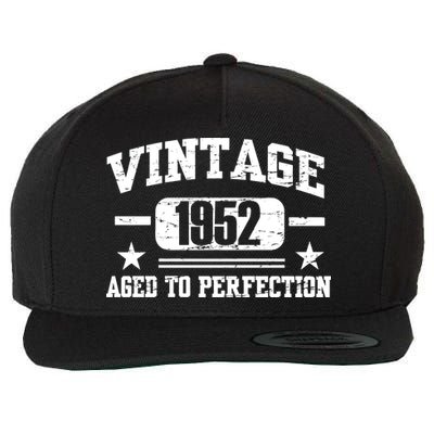 1952 Vintage Aged To Perfection Birthday Gift Wool Snapback Cap