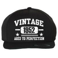 1952 Vintage Aged To Perfection Birthday Gift Wool Snapback Cap