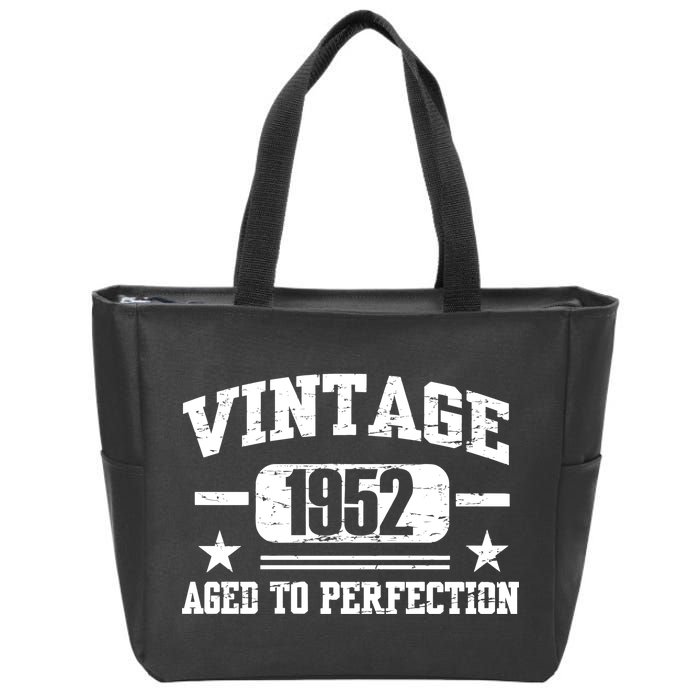 1952 Vintage Aged To Perfection Birthday Gift Zip Tote Bag