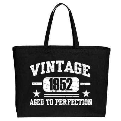 1952 Vintage Aged To Perfection Birthday Gift Cotton Canvas Jumbo Tote