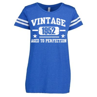 1952 Vintage Aged To Perfection Birthday Gift Enza Ladies Jersey Football T-Shirt