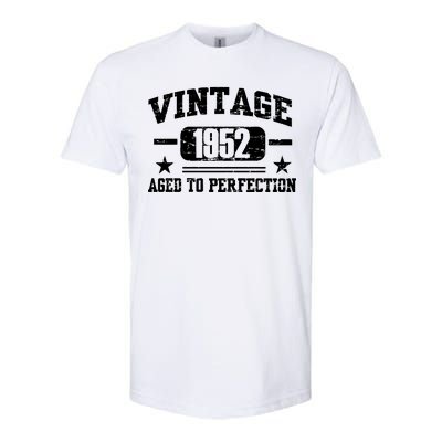 1952 Vintage Aged To Perfection Birthday Gift Softstyle CVC T-Shirt