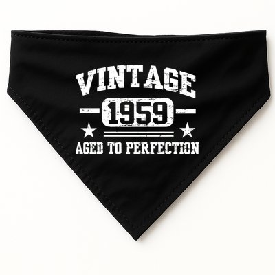 1959 Vintage Aged To Perfection Birthday Gift USA-Made Doggie Bandana
