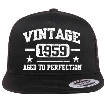 1959 Vintage Aged To Perfection Birthday Gift Flatbill Hat