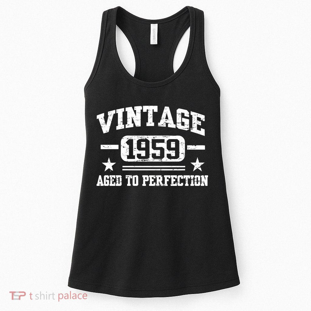 1959 Vintage Aged To Perfection Birthday Gift Womens Tank Top