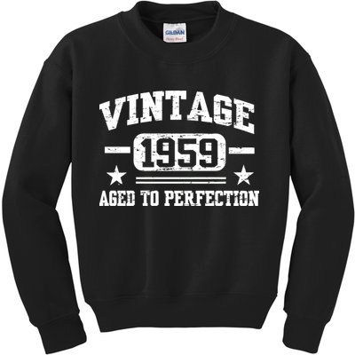 1959 Vintage Aged To Perfection Birthday Gift Kids Sweatshirt