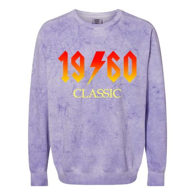 1960 Classic Rock 60th Birthday Colorblast Crewneck Sweatshirt