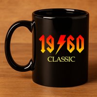 1960 Classic Rock 60th Birthday 11oz C Handle Ceramic Mug