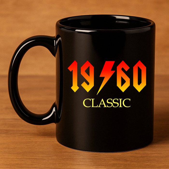 1960 Classic Rock 60th Birthday 11oz C Handle Ceramic Mug