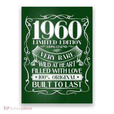 1960 Rare Limited Edition Legend 60th Birthday Poster