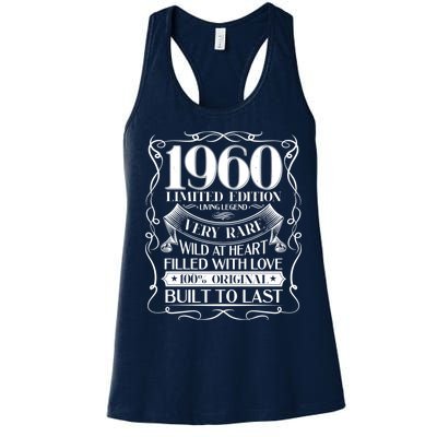 1960 Rare Limited Edition Legend 60th Birthday Women's Racerback Tank